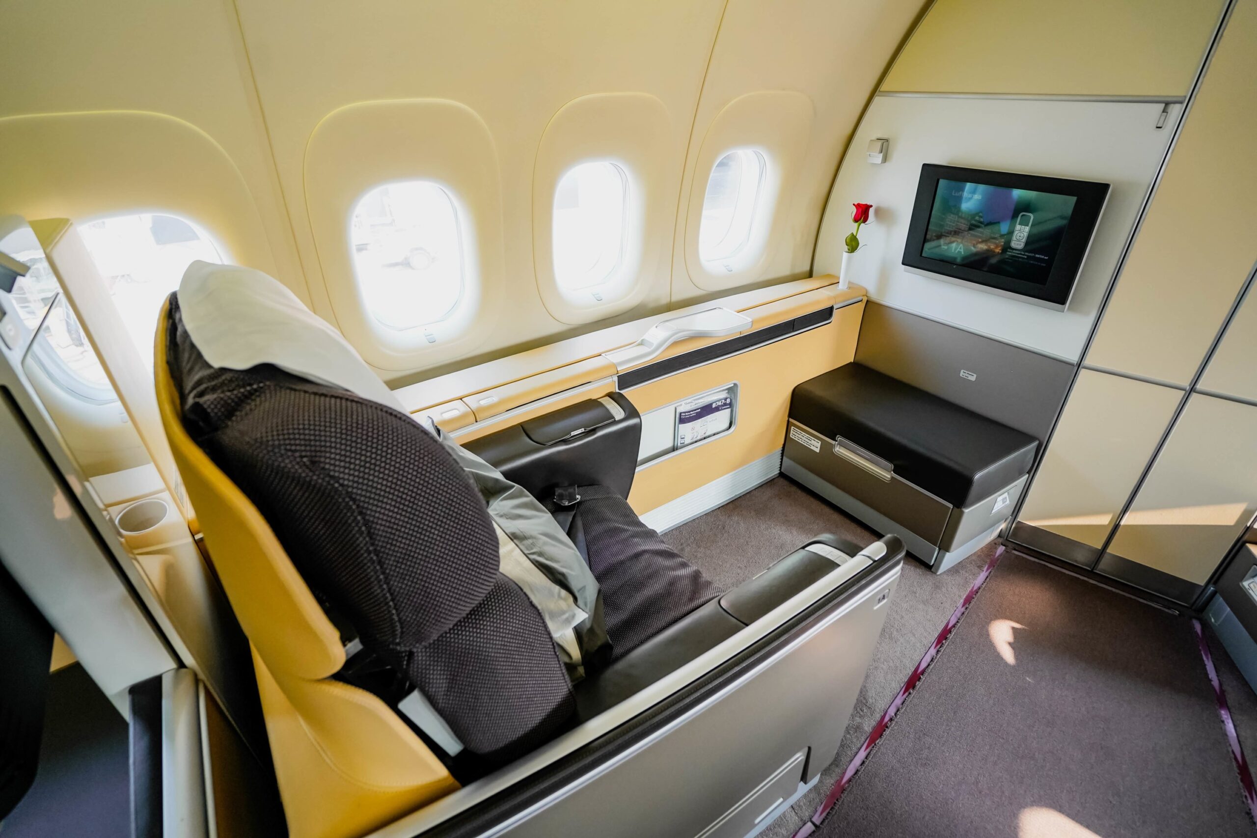 This Lufthansa First Class Seat Is Closer To The Front Than The Pilot’s