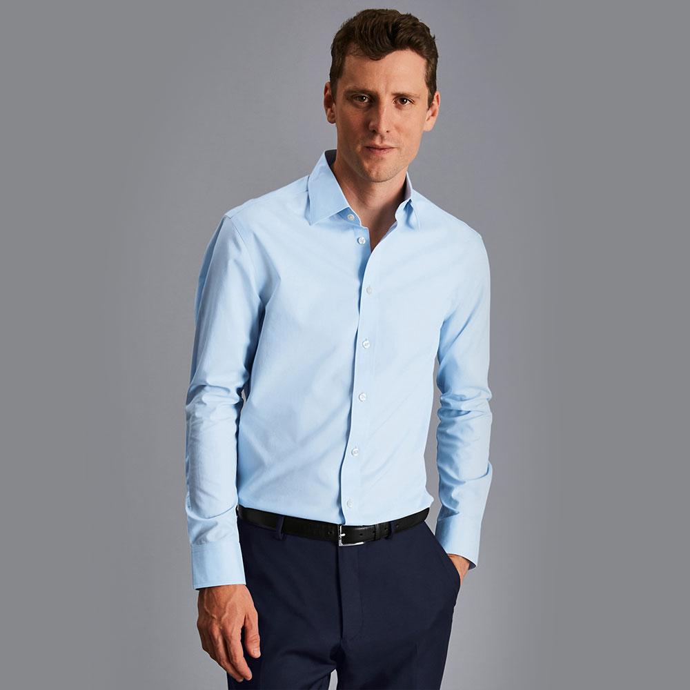 Blue Charles Tyrwhitt button up shirt