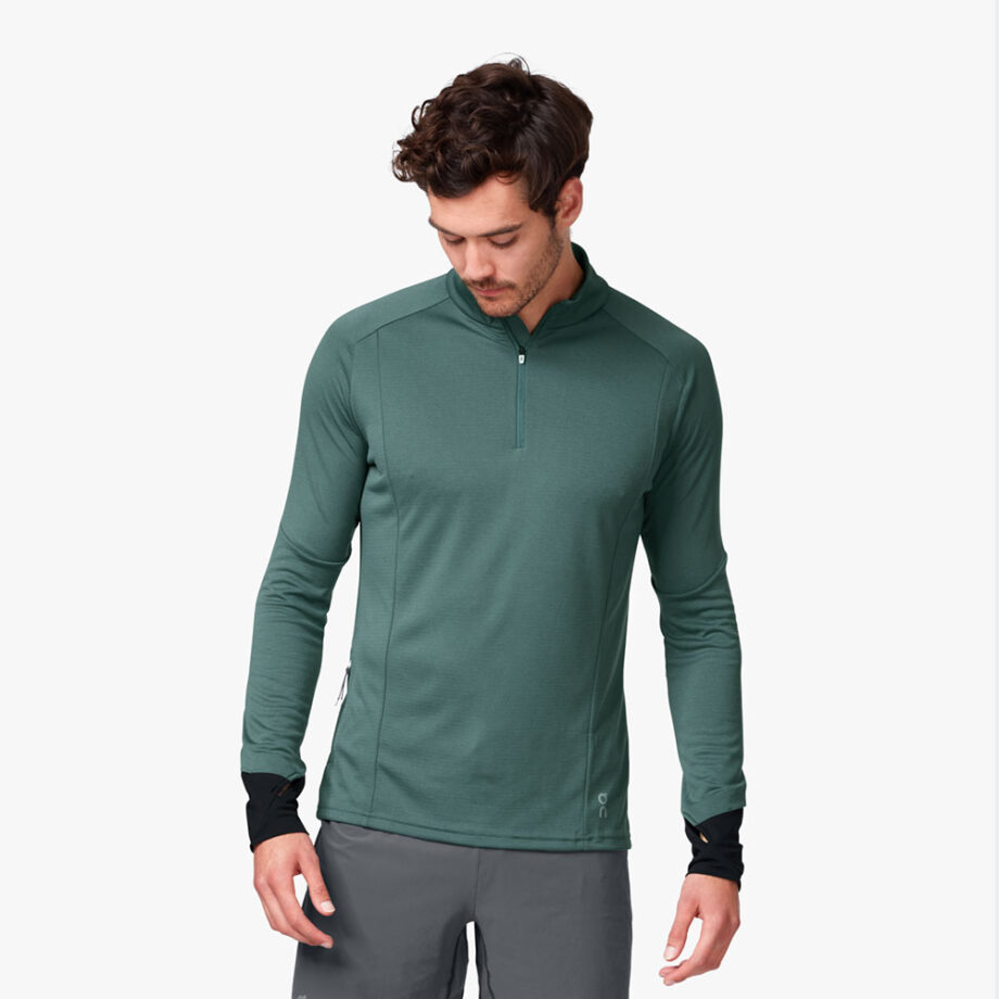 KEFITEVD Men's Spring Autumn 1/4 Zip Sports Tops Casual Long Sleeve Gym Running Polo Shirts Outdoor Warm Hiking Fishing Shirts 