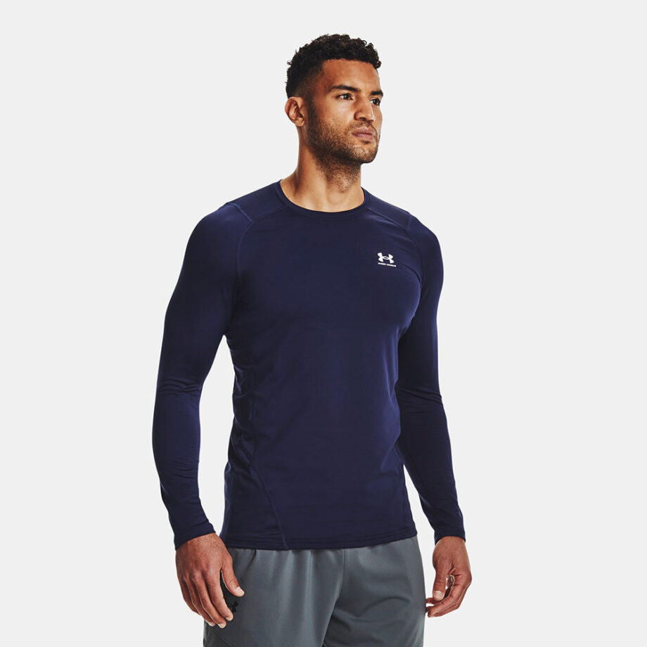 Lachi Men's Long Sleeve Seamless Pullover Sweatshirts Lightweight Jogging Workout Shirts Dark Blue 