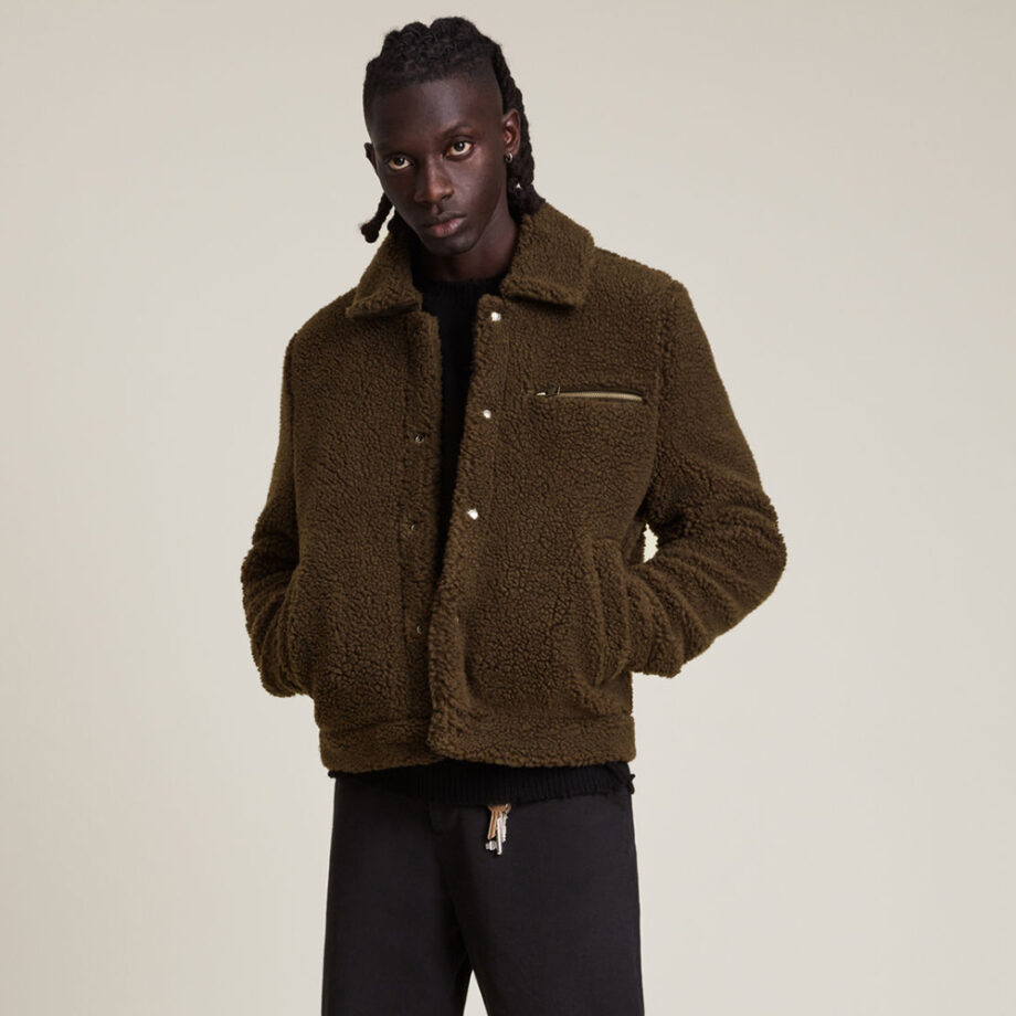 Brown AllSaints Sherpa Jacket