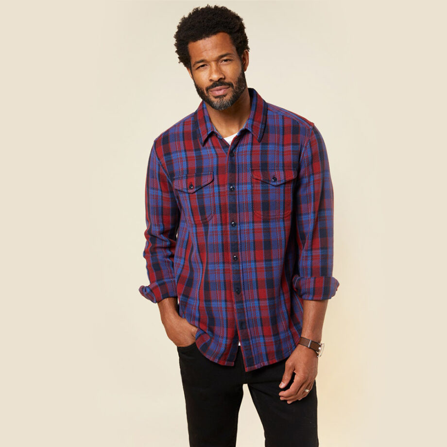 Blue and Red Outerknown Plaid Shirt