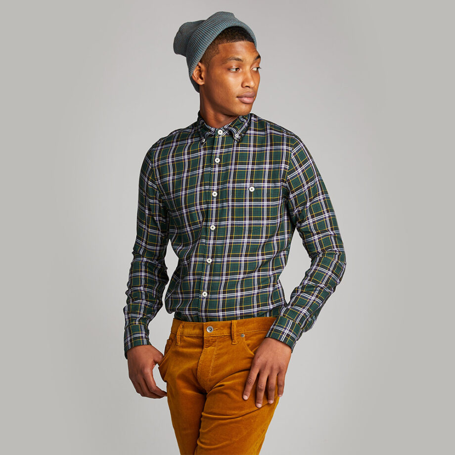 mens short sleeve plaid dress shirts