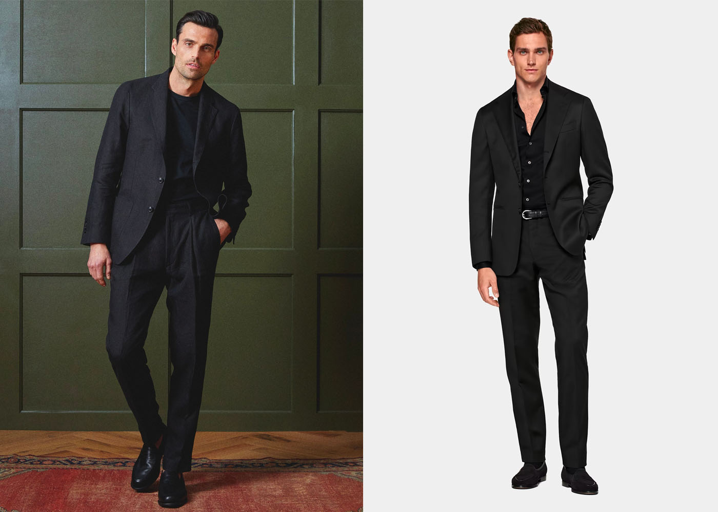 Black Dress Pants with Black Print Tie Outfits For Men (5 ideas & outfits)