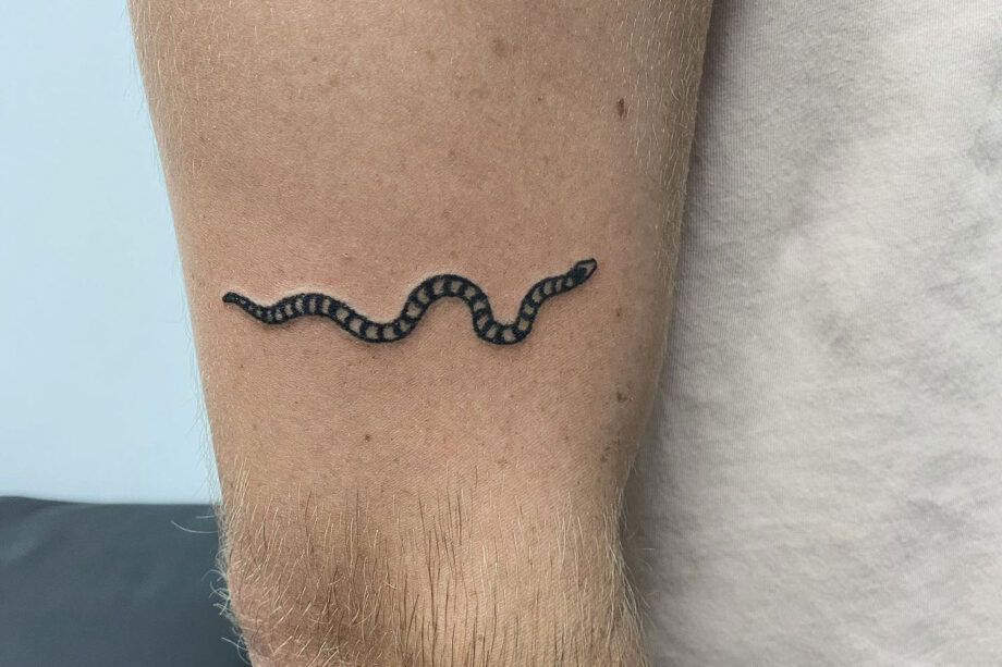 Tattoo uploaded by The Virgin Virginia • small snake #tattoo #snake  #smalltattoo #small #smallsnake #smalltattoo #dotwork • Tattoodo