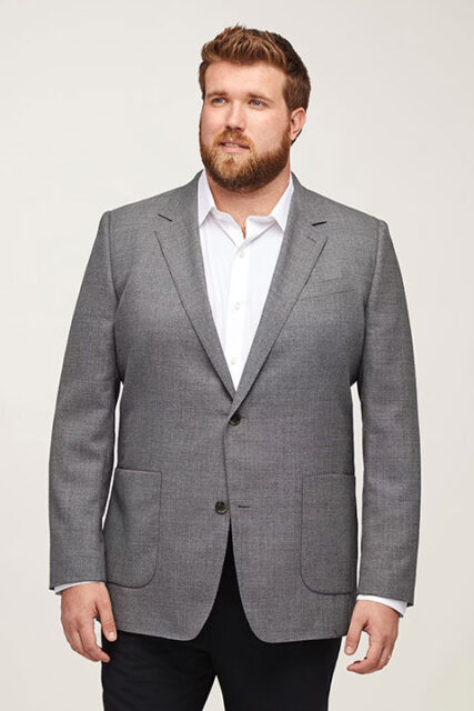 Unconstructed Italian Wool Blazer Extended Sizes