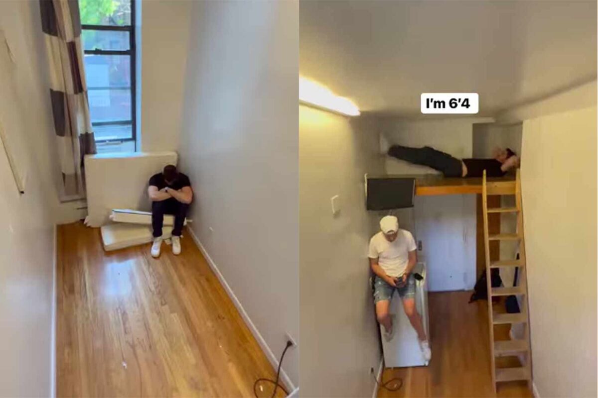 Man Shows Off The Smallest Apartment In New York City