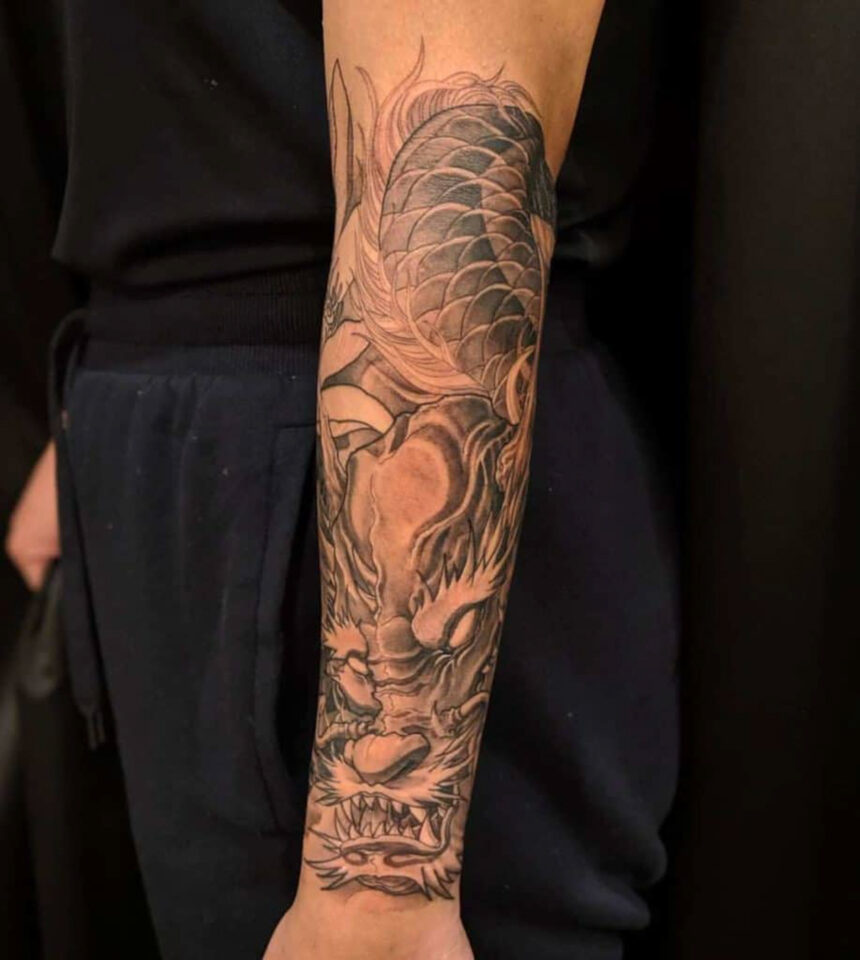 Koi forearm tattoo