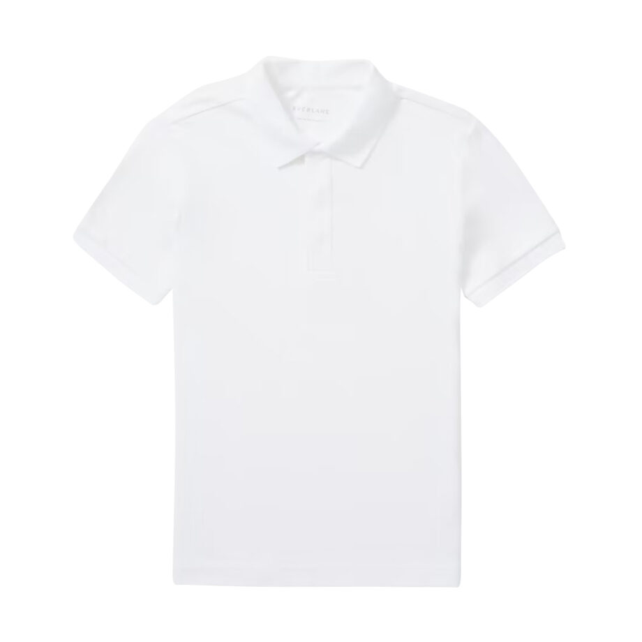 white Everlane polo shirt