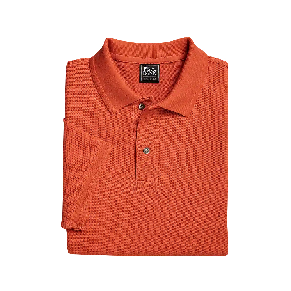 orange Jos A. Bank polo shirt