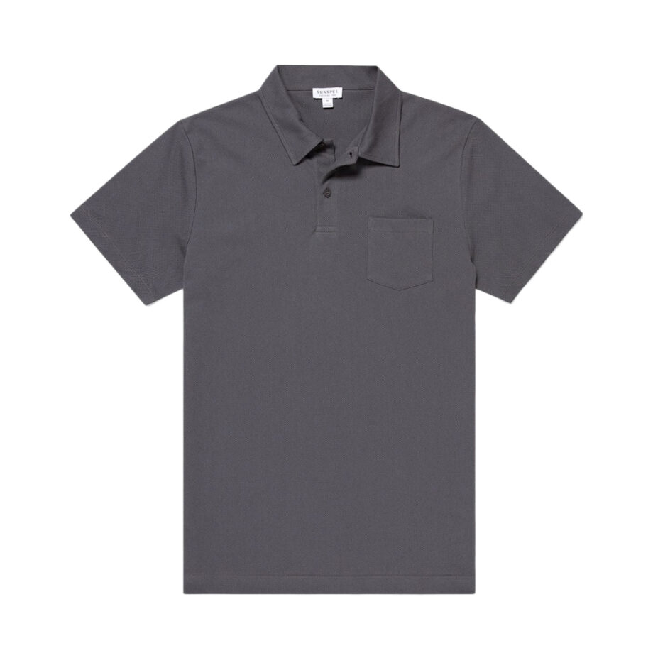 gray Sunspel polo shirt