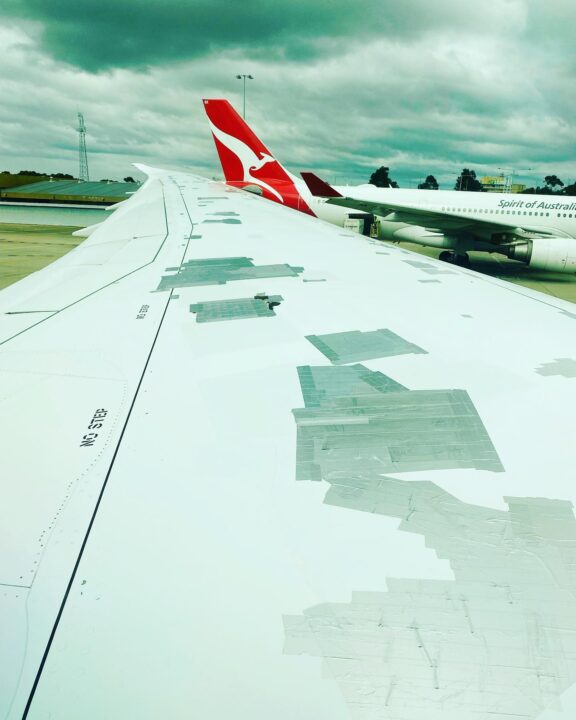 Qantas Explains Viral Duct Tape On The Plane Wing Photo