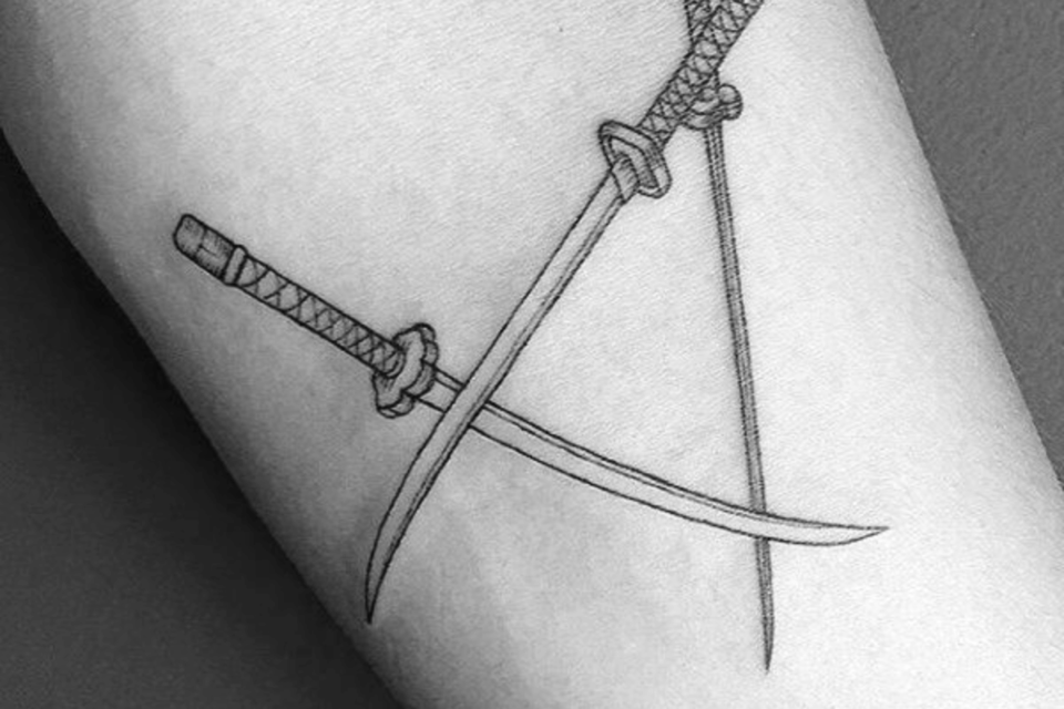 Samurai Sword Small Tattoo Source nextluxury.com