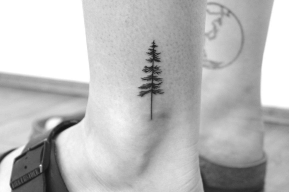 Tree Small Tattoo Source @inkdifferently.vancouver via Instagram