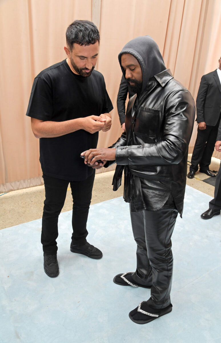 Kanye West Attends Celine Show Wearing Rick Owens DRKSHDW Parka Coat and  Visvim Sneakers, UpscaleHype