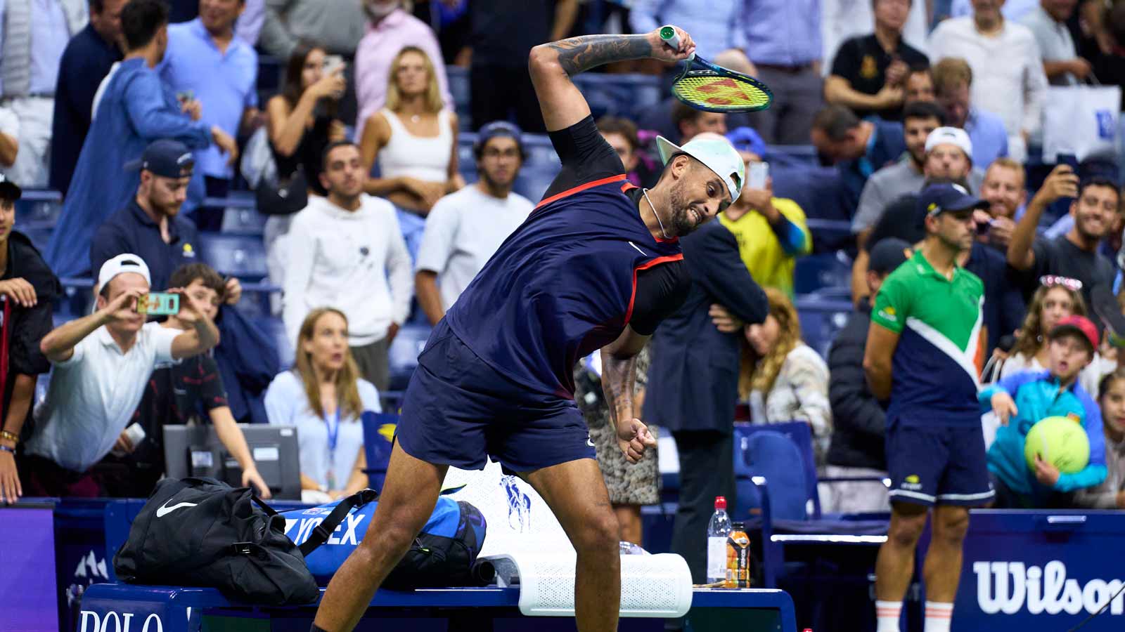 Watch Nick Kyrgios Explode After Losing US Open Quarter Final
