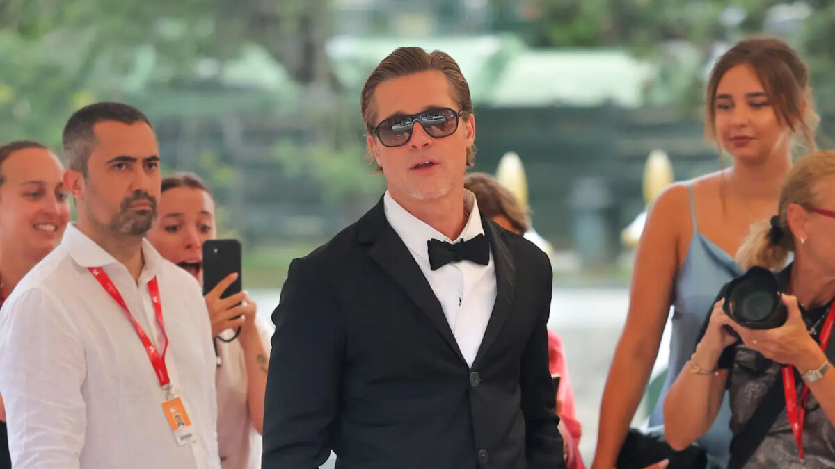 WTF Is Brad Pitt Doing With His Tuxedo?