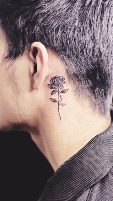 We Know How to Do It on X watercolor rose tattoo behind ear   httptcoyIRU2yrTkH httptcoozHtFFoorr  X