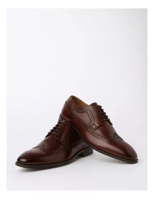 Blaq Darcy Brogue Lace Up in Tan