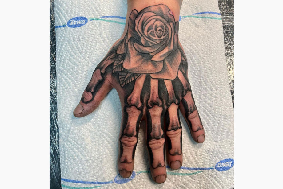 Bones Hand Tattoo