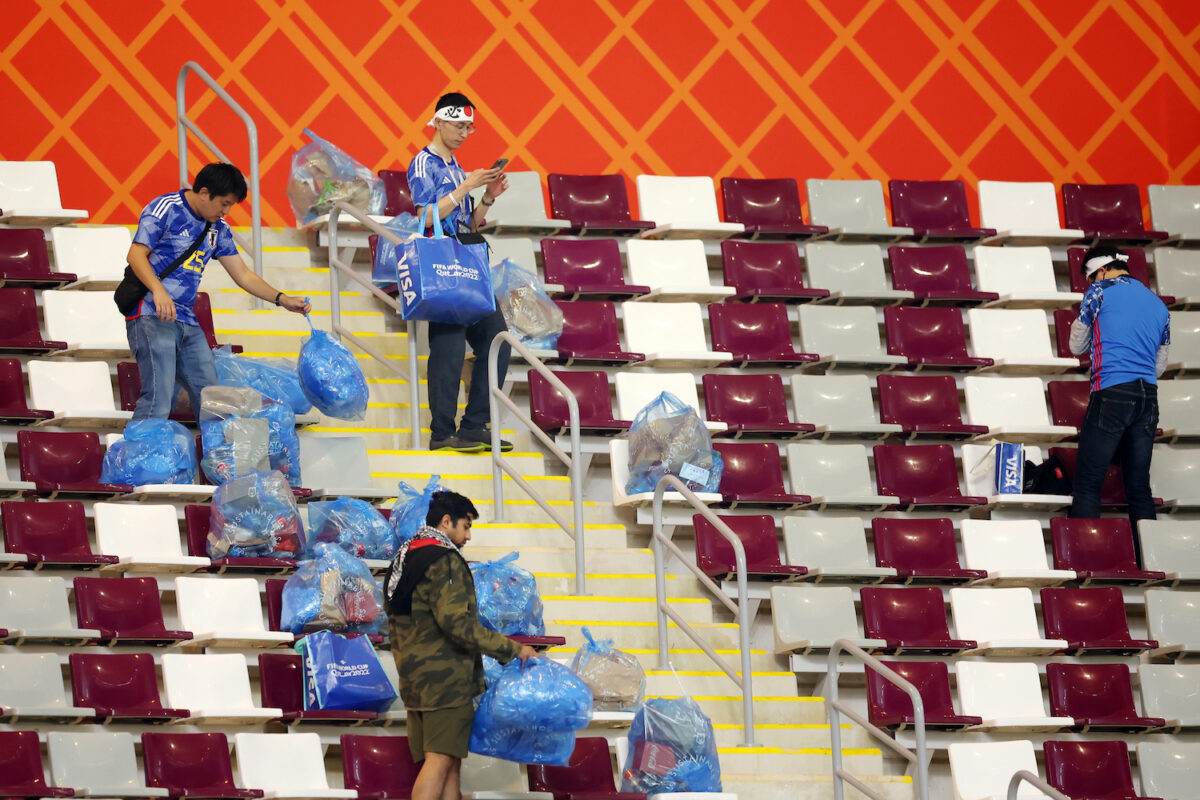 Japan World Cup Fans Stay Behind To Clean Up ‘Grubby’ German Fans’ Mess