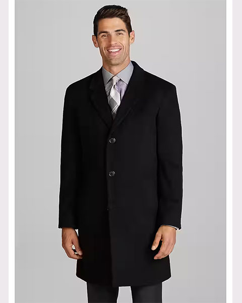 Jos. A. Bank Traditional Fit Topcoat Black