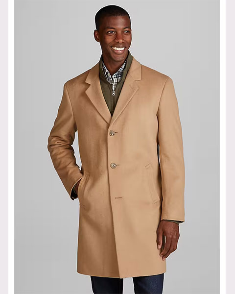 Jos. A. Bank Traditional Fit Topcoat Camel