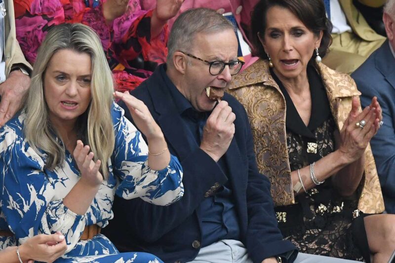 Anthony Albanese Sprung Tucking Into Magnum Before Australian Open Final