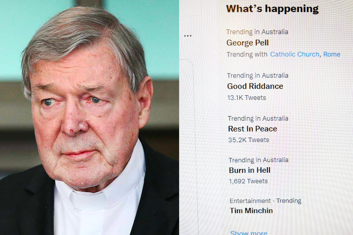 Cardinal Pell's Death Sends Twitter Into Meltdown