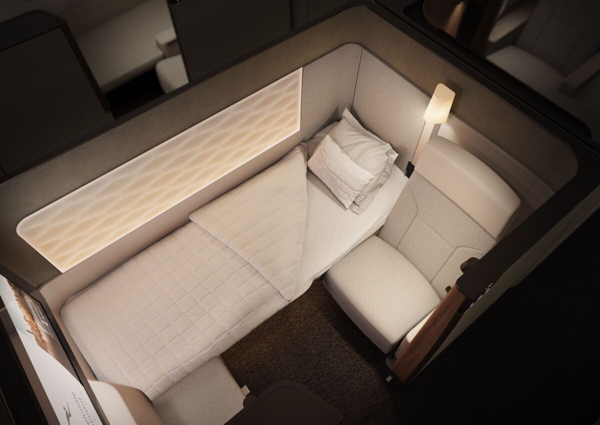 Qantas new first class cabin A350