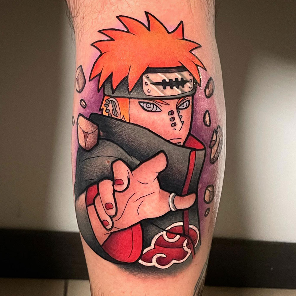 Anime Leg Tattoo