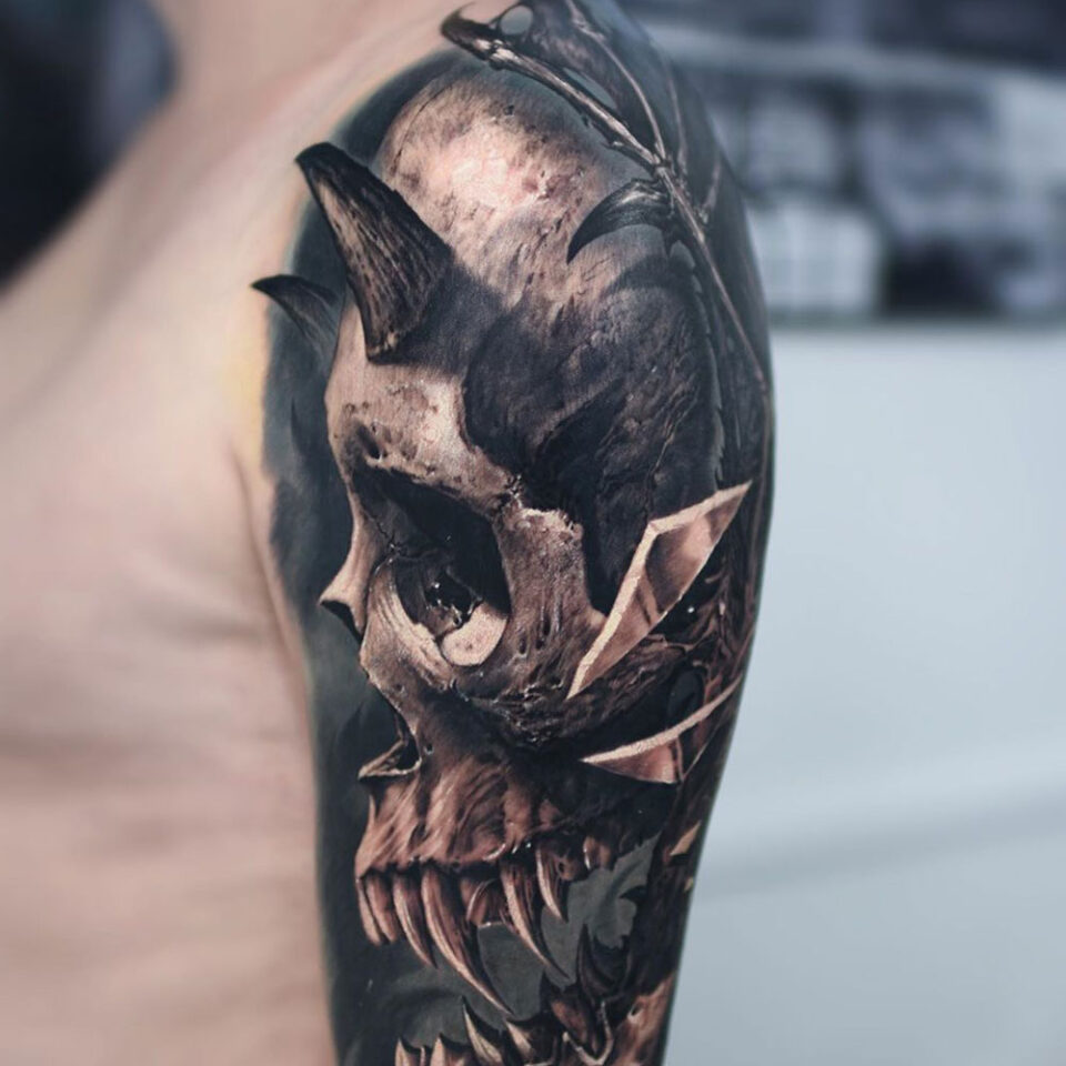 Demon Shoulder Tattoo