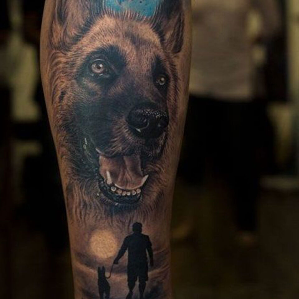 Dog Leg Tattoo