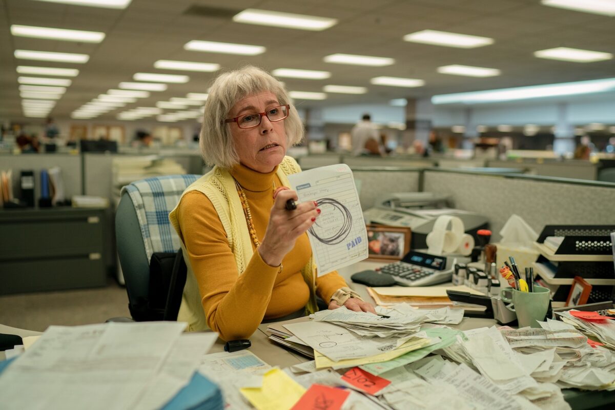 Jamie Lee Curtis in her award-winning performance. Image: A24 in Everything Everywhere All At Once