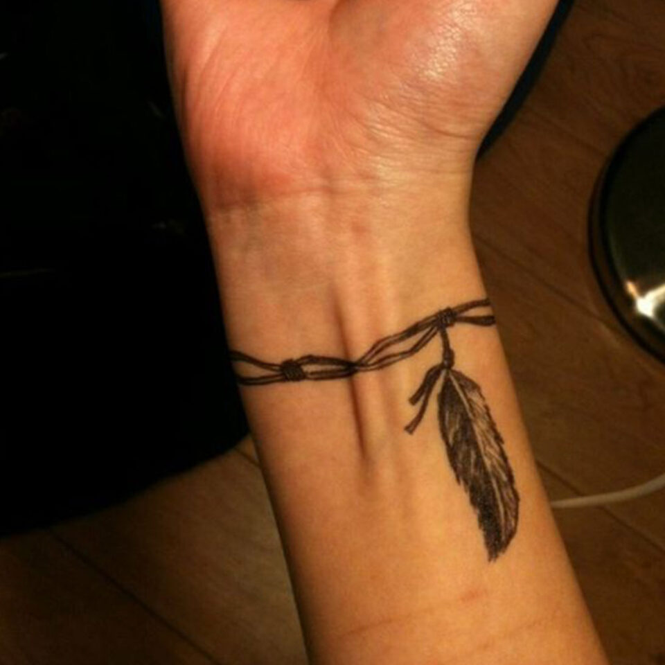 Feather Wrist Tattoo