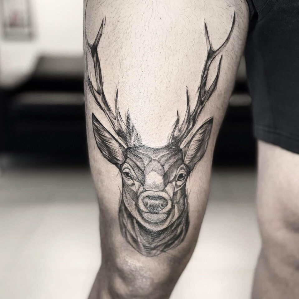 Front Leg Tattoo