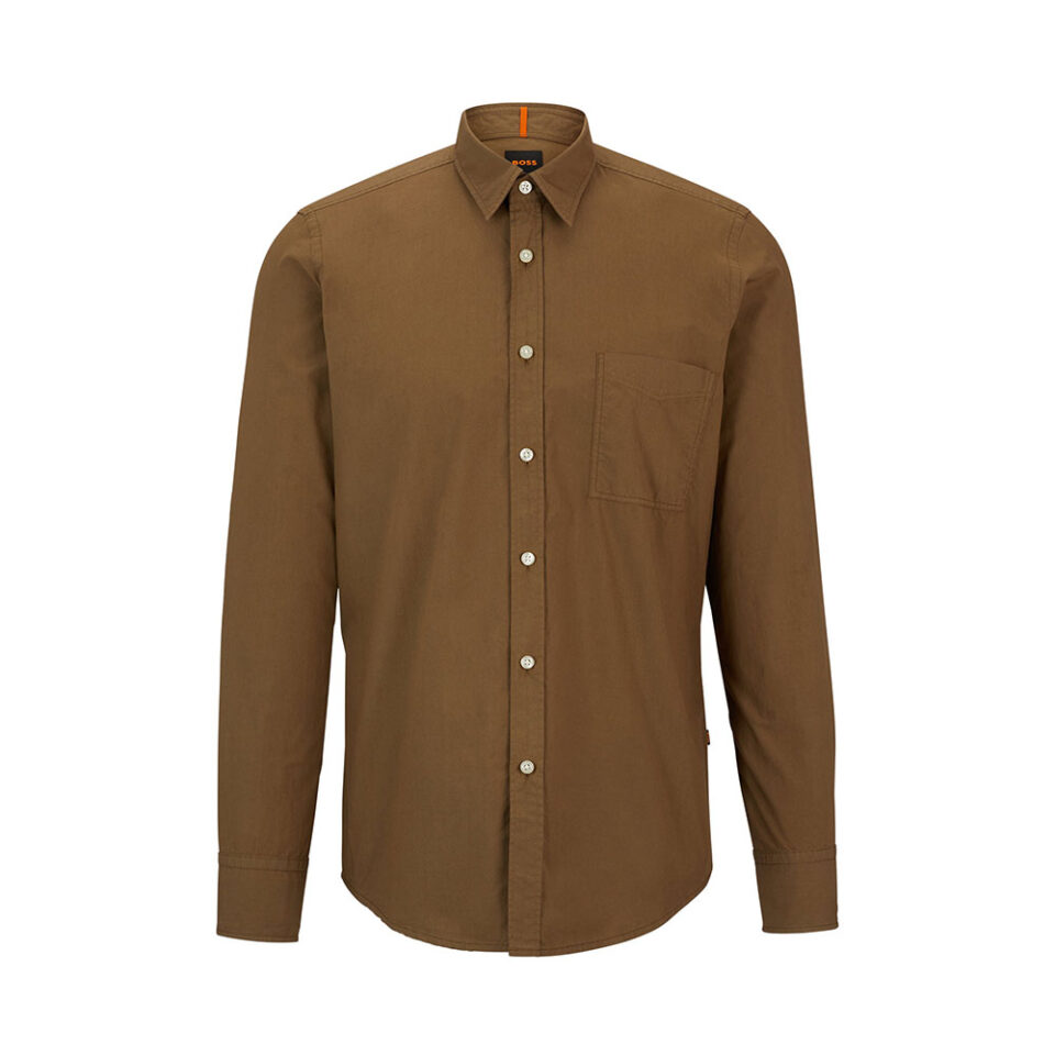 Hugo Boss Regular-fit Shirt in Organic-cotton Poplin