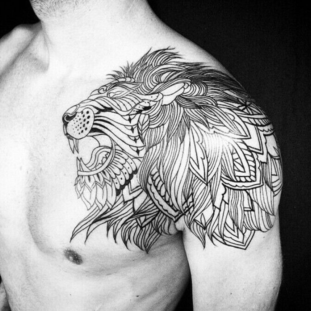 Lion Shoulder Tattoo