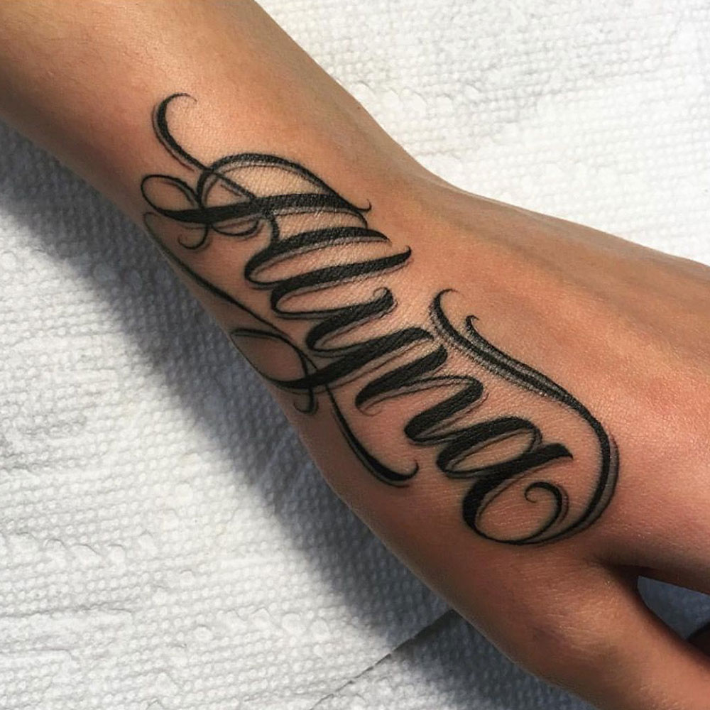 Name Wrist Tattoo