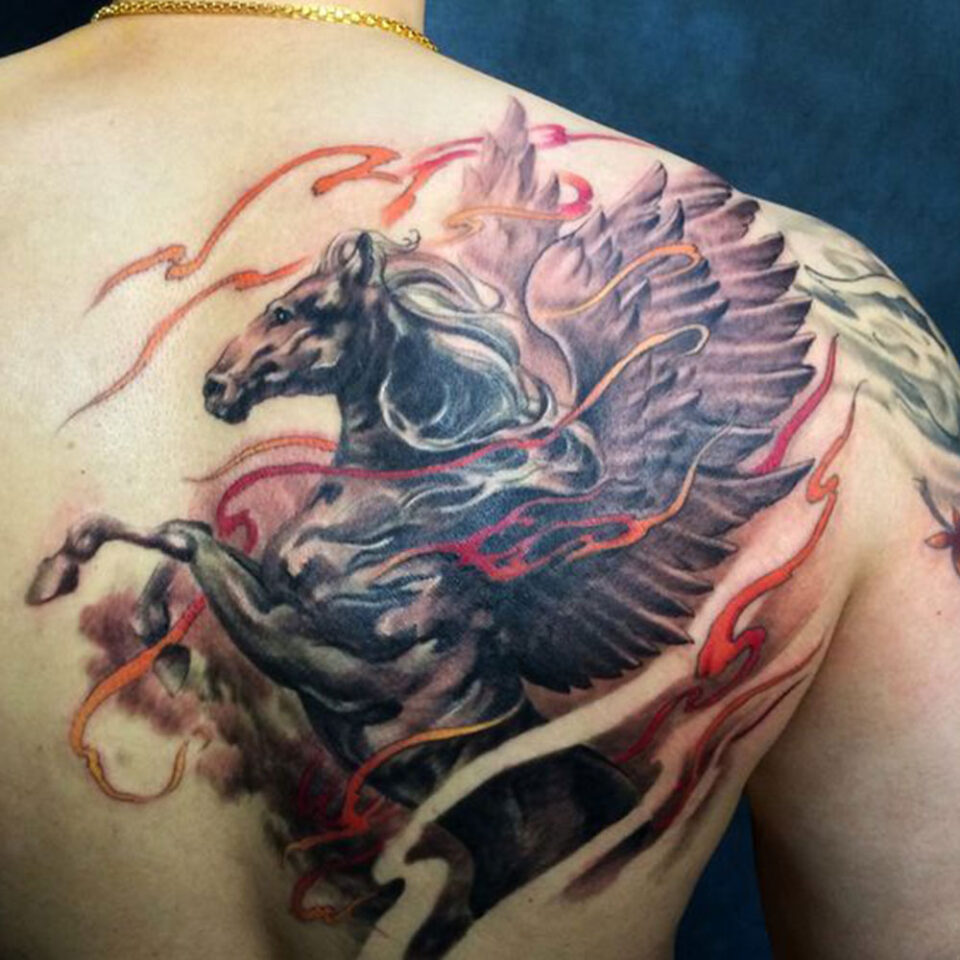 Pegasus Shoulder Tattoo