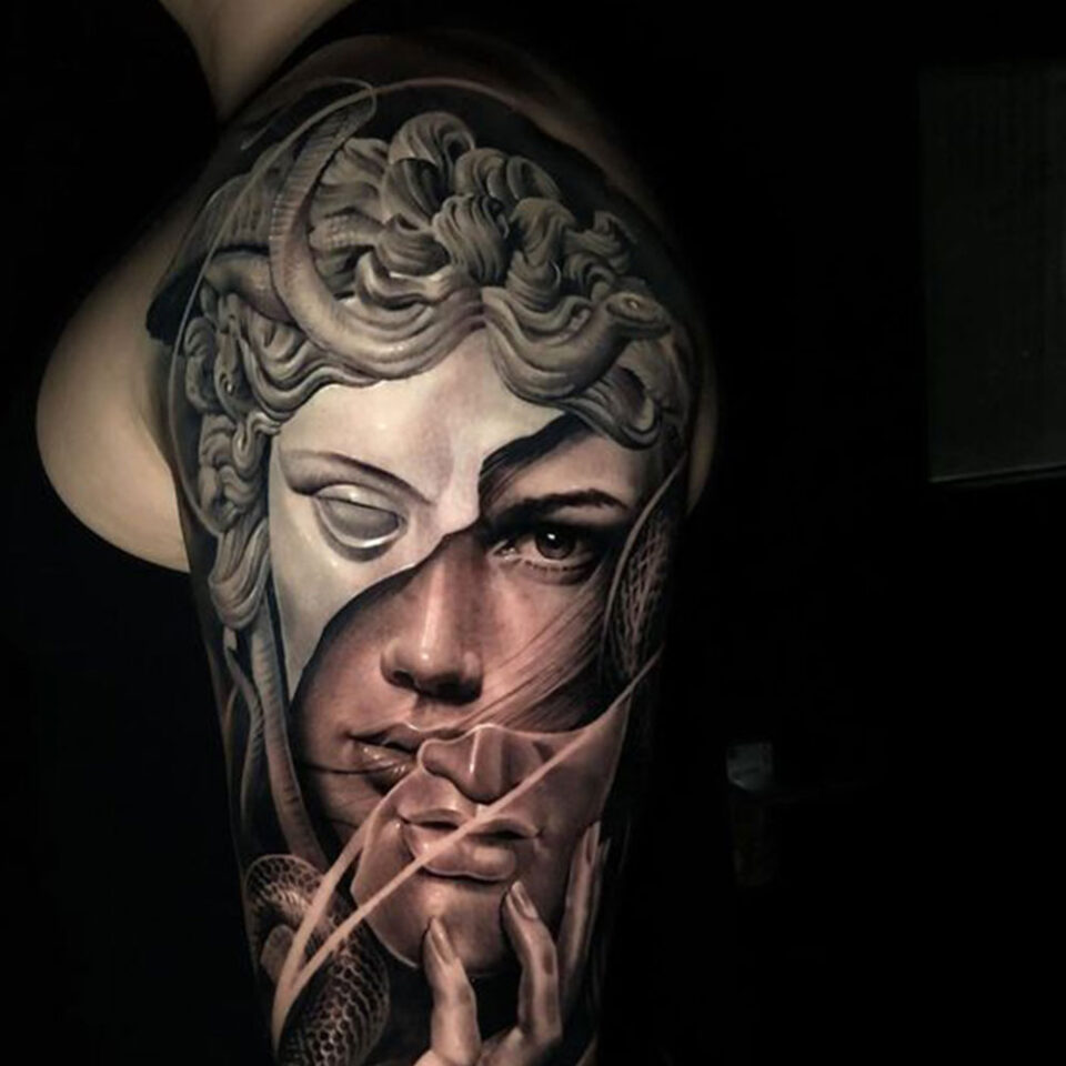 Portrait Shoulder Tattoo