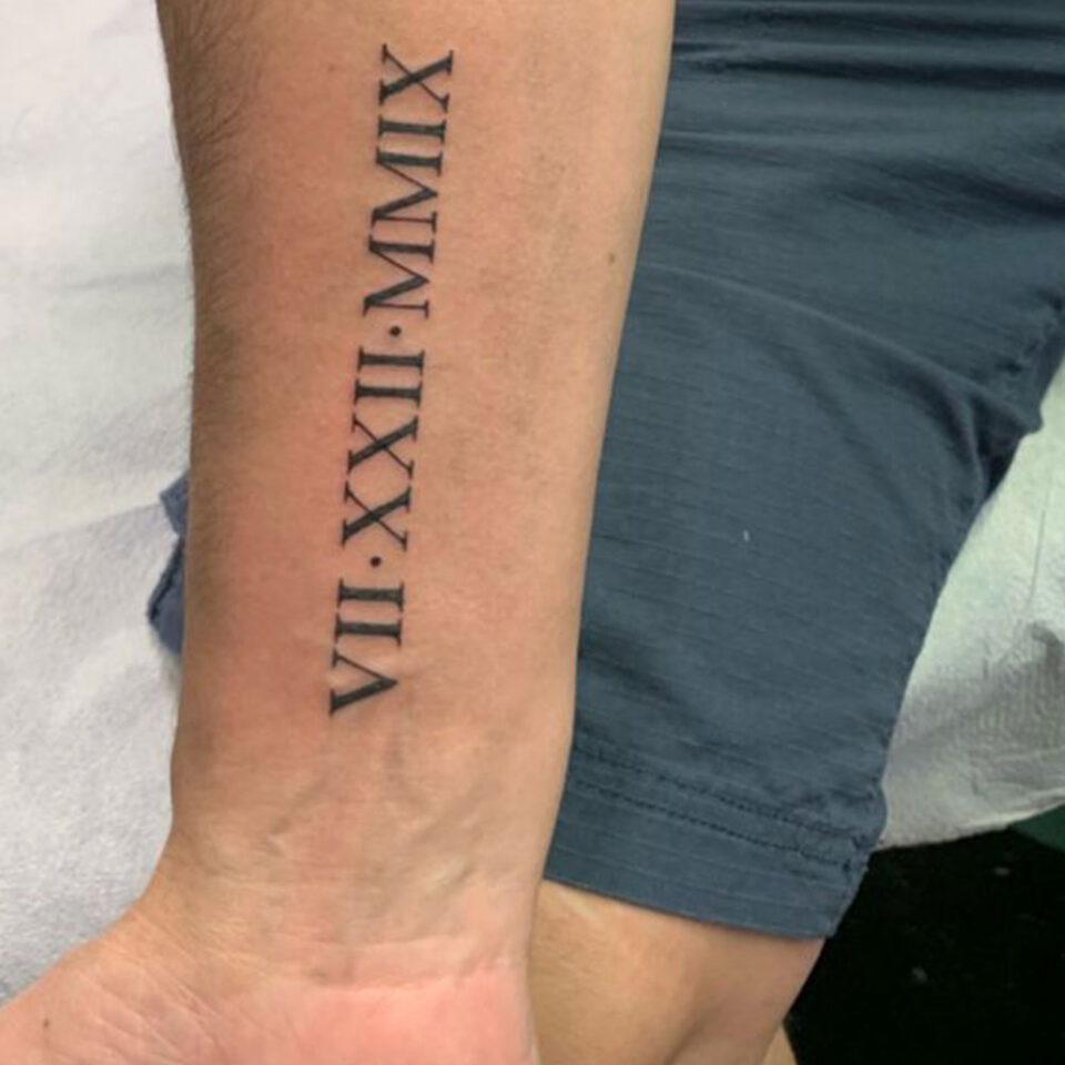 Roman Numerals Tattoo Side Wrist Roman Numerals Tattoo Side Wrist