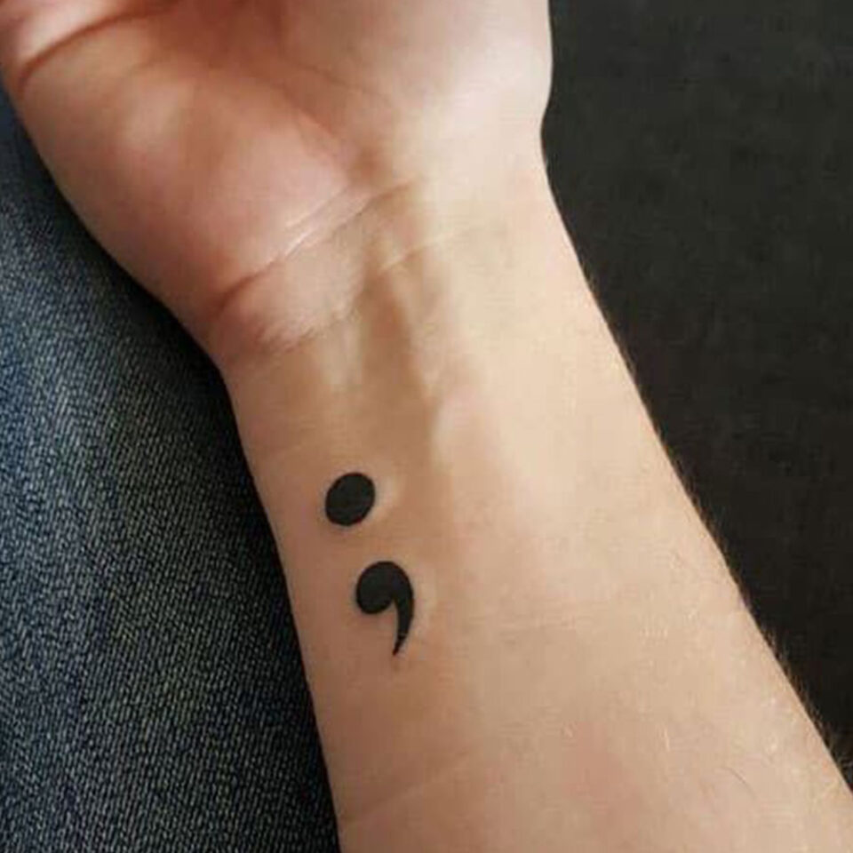 Semicolon Wrist Tattoo