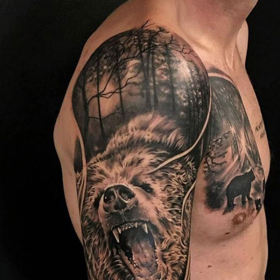 Shoulder to Bicep Tattoo