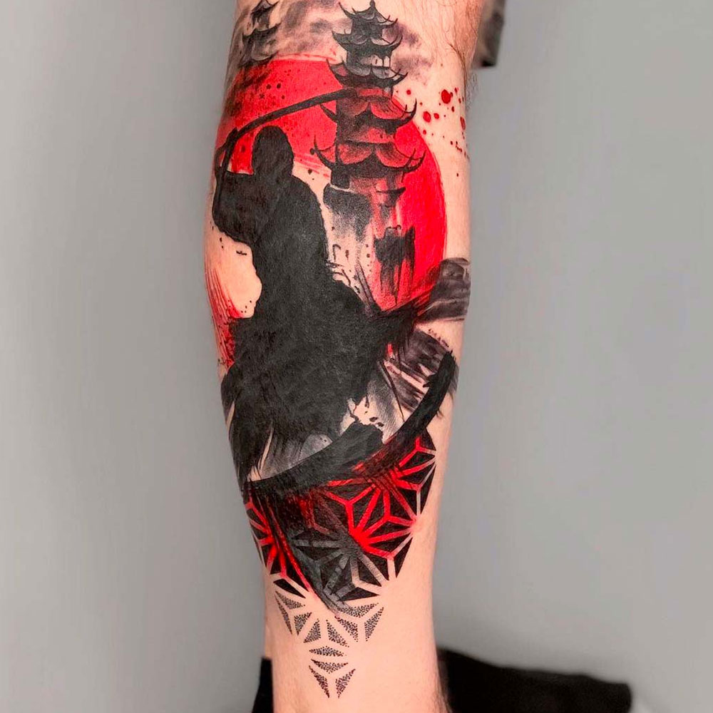 Side Leg Tattoo