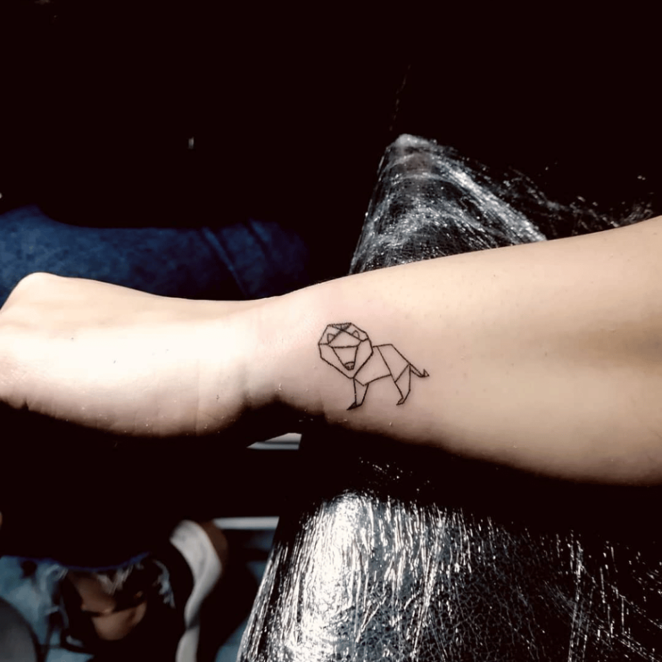 Zodiac Sign Single Line Tattoo Source @eliomak.tattoos via Instagram
