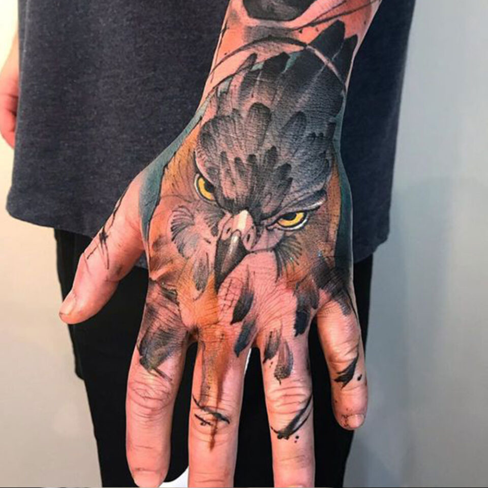 eagle hand tattoo