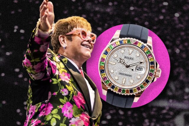 Elton John Spotted Wearing The Most ‘Elton John’ Rolex Ever