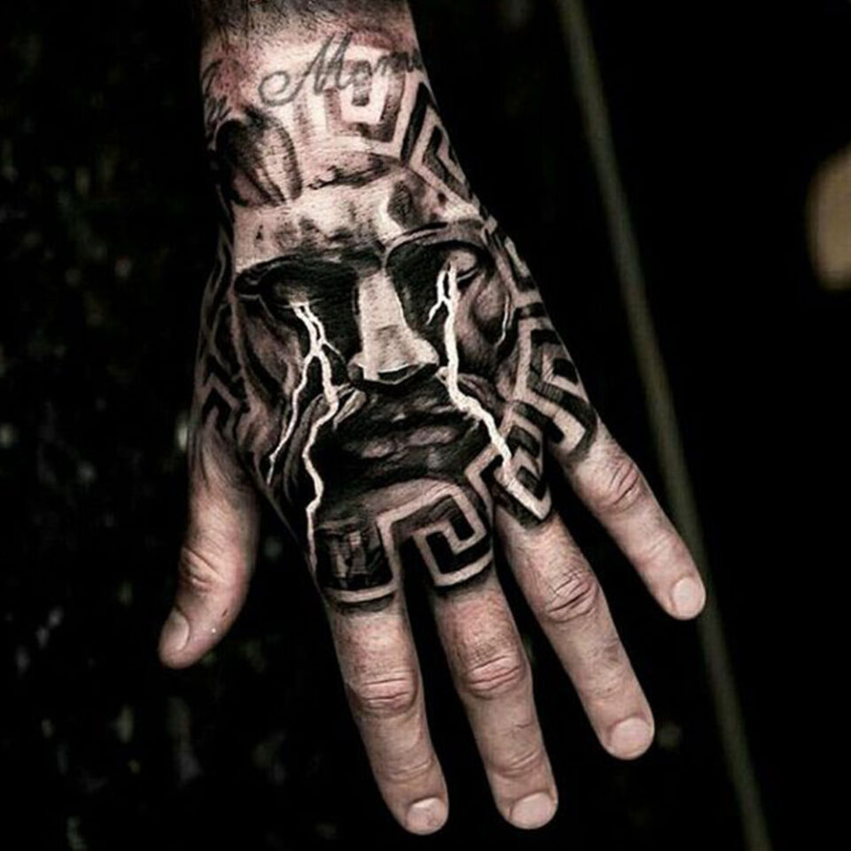 greek culture hand tattoo