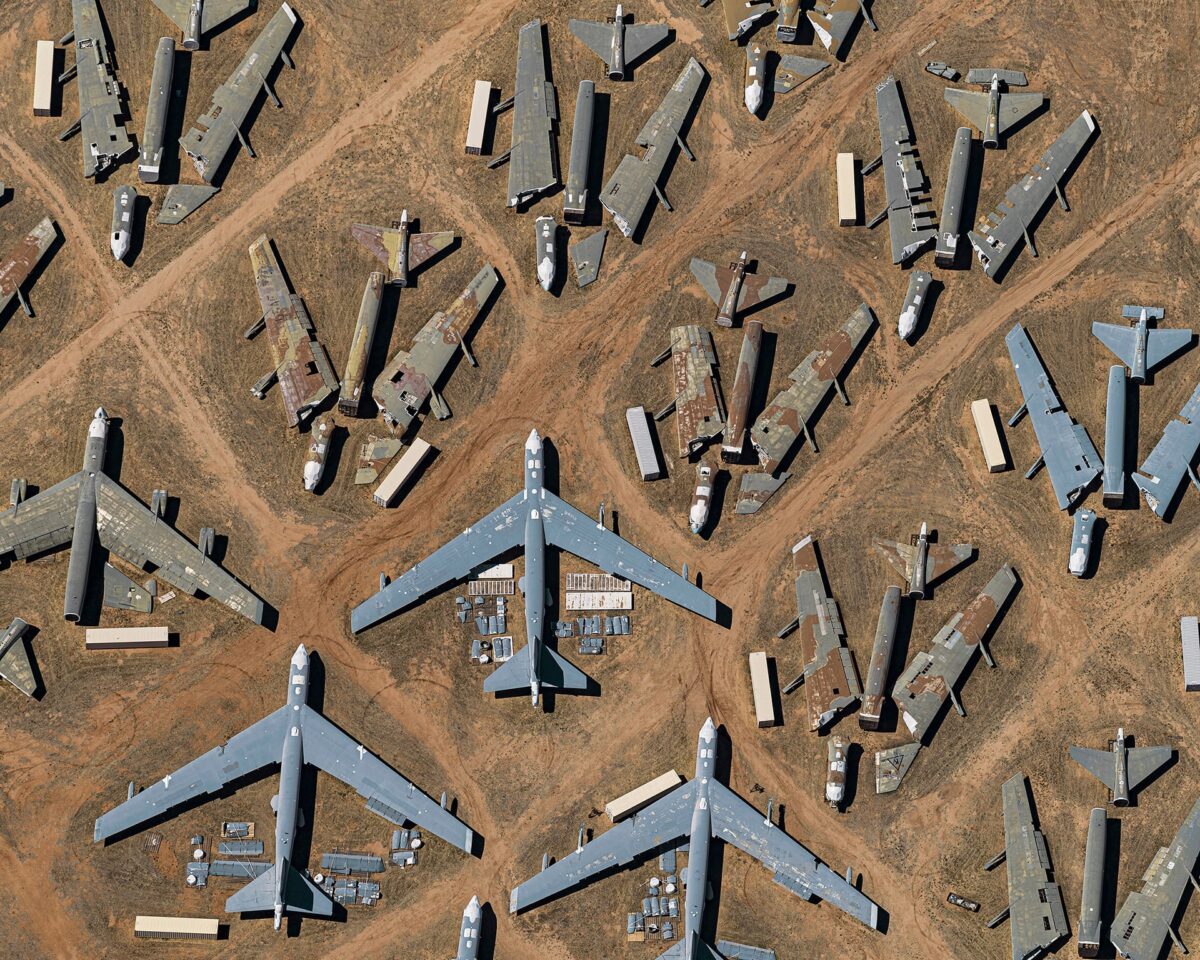 A military plane boneyard.